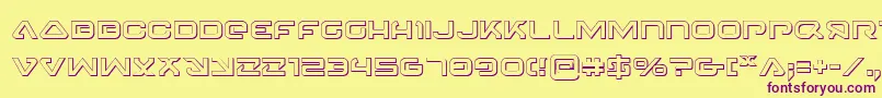 4114Blaster3D Font – Purple Fonts on Yellow Background