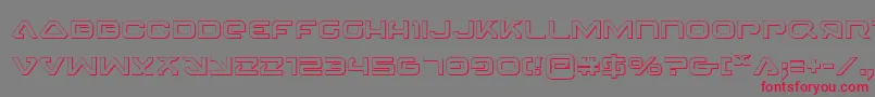 4114Blaster3D Font – Red Fonts on Gray Background
