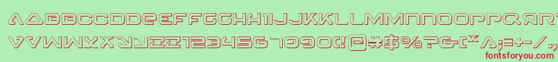 4114Blaster3D Font – Red Fonts on Green Background