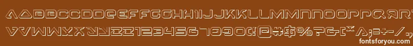 4114Blaster3D Font – White Fonts on Brown Background