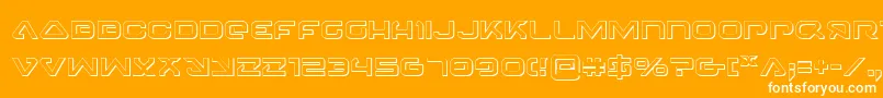 4114Blaster3D Font – White Fonts on Orange Background