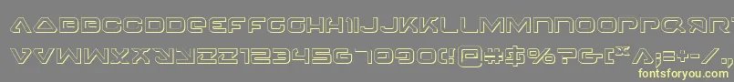 4114Blaster3D Font – Yellow Fonts on Gray Background