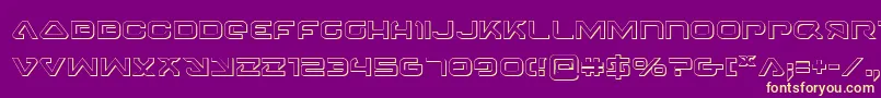 4114Blaster3D Font – Yellow Fonts on Purple Background