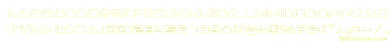 4114Blaster3D Font – Yellow Fonts on White Background