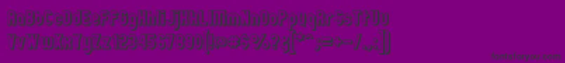 ZillahModernOffsetOutline-Schriftart – Schwarze Schriften auf violettem Hintergrund