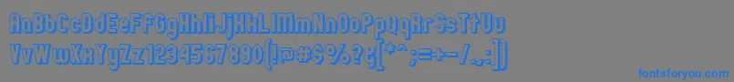 ZillahModernOffsetOutline Font – Blue Fonts on Gray Background