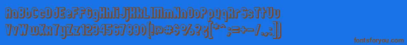 ZillahModernOffsetOutline Font – Brown Fonts on Blue Background