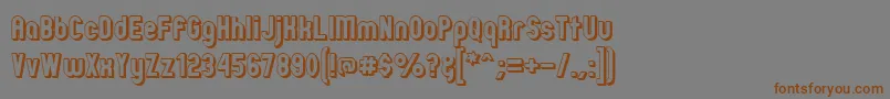 ZillahModernOffsetOutline Font – Brown Fonts on Gray Background