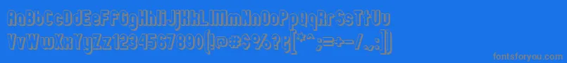 ZillahModernOffsetOutline Font – Gray Fonts on Blue Background