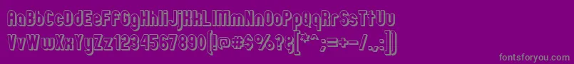 ZillahModernOffsetOutline Font – Gray Fonts on Purple Background