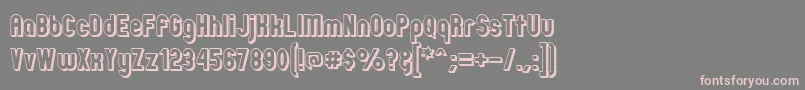 ZillahModernOffsetOutline Font – Pink Fonts on Gray Background