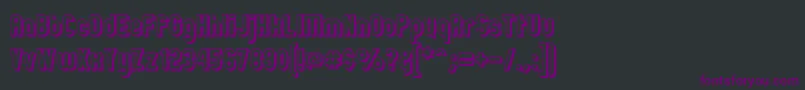 ZillahModernOffsetOutline Font – Purple Fonts on Black Background