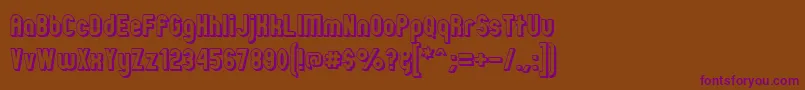 ZillahModernOffsetOutline Font – Purple Fonts on Brown Background