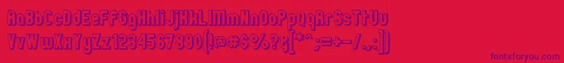 Police ZillahModernOffsetOutline – polices violettes sur fond rouge