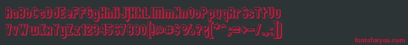 ZillahModernOffsetOutline Font – Red Fonts on Black Background