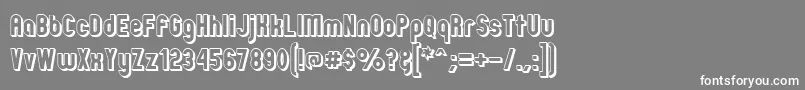 ZillahModernOffsetOutline Font – White Fonts on Gray Background