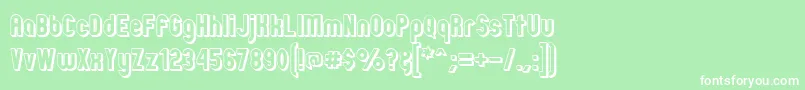 ZillahModernOffsetOutline Font – White Fonts on Green Background