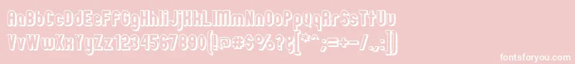 ZillahModernOffsetOutline Font – White Fonts on Pink Background