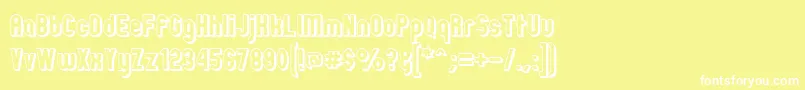 ZillahModernOffsetOutline Font – White Fonts on Yellow Background