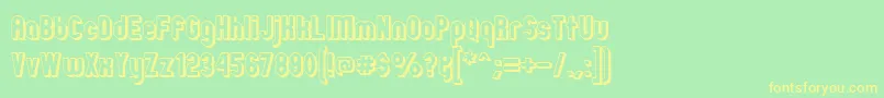Шрифт ZillahModernOffsetOutline – жёлтые шрифты на зелёном фоне