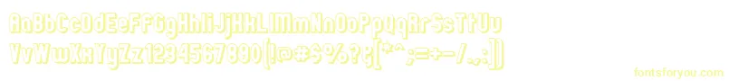 ZillahModernOffsetOutline Font – Yellow Fonts on White Background