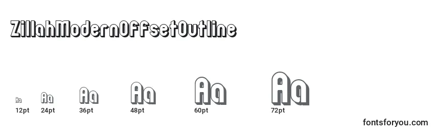 ZillahModernOffsetOutline Font Sizes