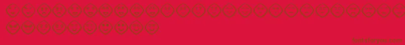 AnotherFacesSt Font – Brown Fonts on Red Background