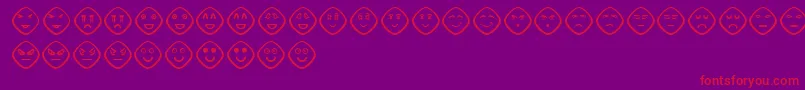 AnotherFacesSt Font – Red Fonts on Purple Background