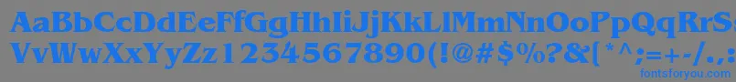 BangkokBold Font – Blue Fonts on Gray Background