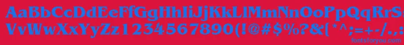 BangkokBold Font – Blue Fonts on Red Background