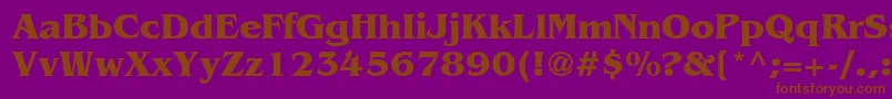 BangkokBold-Schriftart – Braune Schriften auf violettem Hintergrund