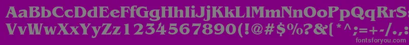 フォントBangkokBold – 紫の背景に灰色の文字