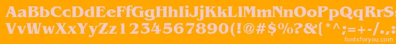 BangkokBold Font – Pink Fonts on Orange Background