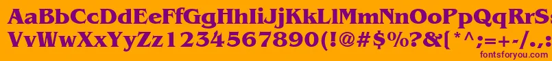 BangkokBold Font – Purple Fonts on Orange Background