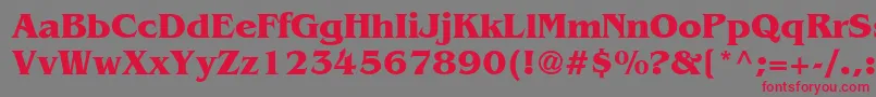 BangkokBold Font – Red Fonts on Gray Background