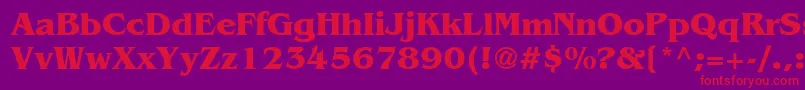 BangkokBold-Schriftart – Rote Schriften auf violettem Hintergrund