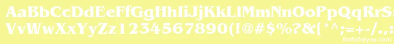 BangkokBold Font – White Fonts on Yellow Background