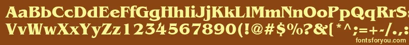 BangkokBold Font – Yellow Fonts on Brown Background