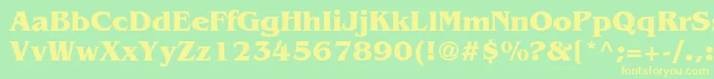 BangkokBold Font – Yellow Fonts on Green Background