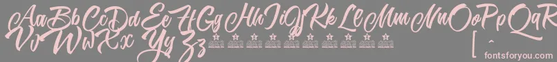 fuente KarmacomaPersonalUse – Fuentes Rosadas Sobre Fondo Gris