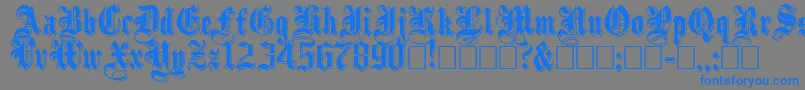 ShadowedblackNormal Font – Blue Fonts on Gray Background