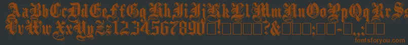 ShadowedblackNormal Font – Brown Fonts on Black Background