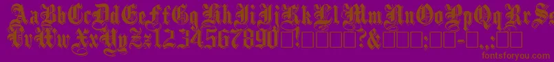 ShadowedblackNormal Font – Brown Fonts on Purple Background