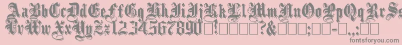 ShadowedblackNormal Font – Gray Fonts on Pink Background