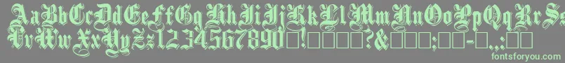 ShadowedblackNormal-Schriftart – Grüne Schriften auf grauem Hintergrund