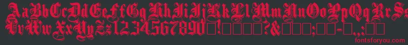 ShadowedblackNormal Font – Red Fonts on Black Background