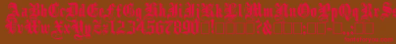 ShadowedblackNormal Font – Red Fonts on Brown Background