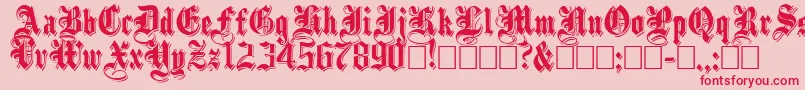 ShadowedblackNormal Font – Red Fonts on Pink Background