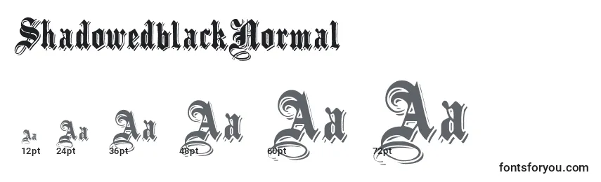ShadowedblackNormal Font Sizes
