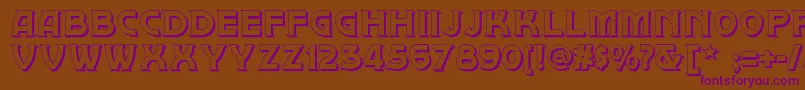 Brownwood Shadow Nf-Schriftart – Violette Schriften auf braunem Hintergrund